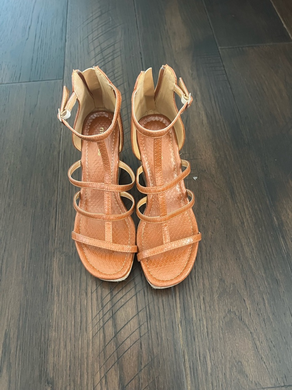 Women's super cush Ava python cork wedge